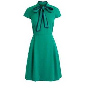 J.Crew | Tie-Neck Dress, size 0 - Green